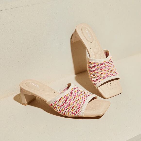 Vivaia Shoes - VIVAIA Juliet Pro Square-Toe Block Heel Sandals Size 37 = US Size 6.5-7